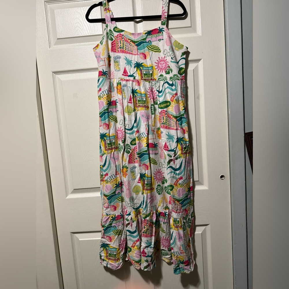 Jane and Delancey Colorful Tropical Print Maxi Dress - Picture 2 of 12